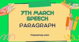 7th March Speech Paragraph