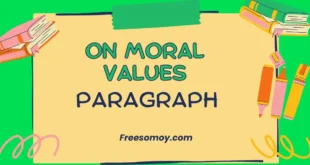 On Moral Values Paragraph