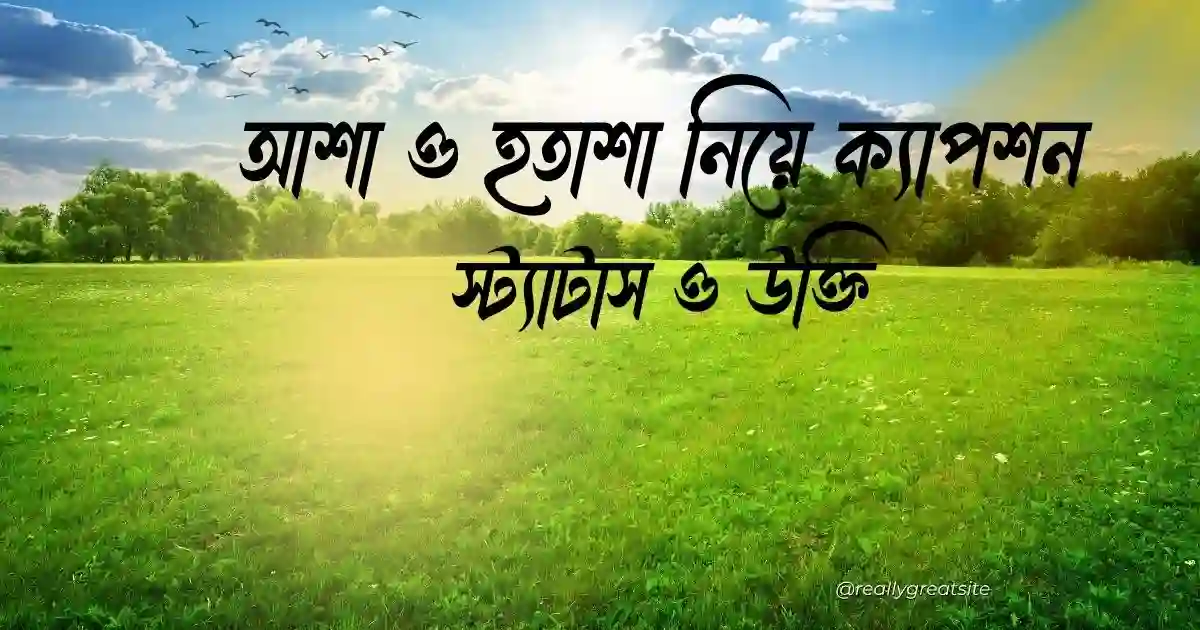 আশা ও হতাশা নিয়ে ক্যাপশন, স্ট্যাটাস ও উক্তি