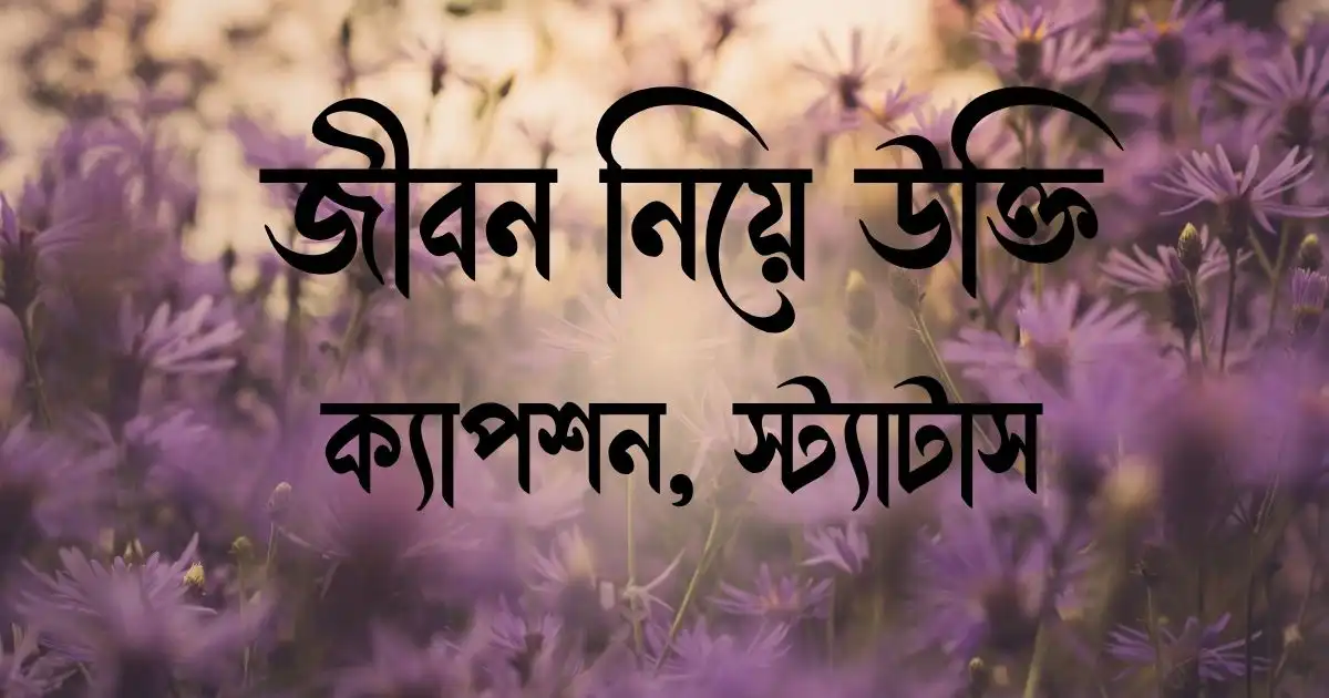জীবন নিয়ে উক্তি, ক্যাপশন, স্ট্যাটাস