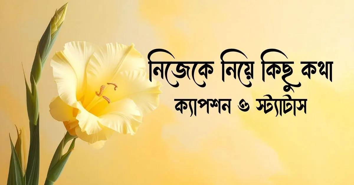 নিজেকে নিয়ে কিছু কথা, ক্যাপশন ও স্ট্যাটাস