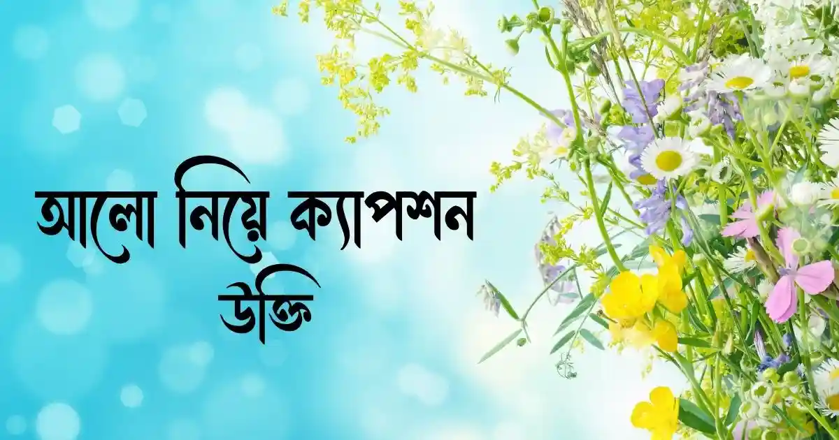 আলো নিয়ে ক্যাপশন ও উক্তি
