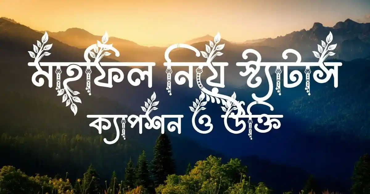 মাহফিল নিয়ে স্ট্যাটাস, ক্যাপশন ও উক্তি