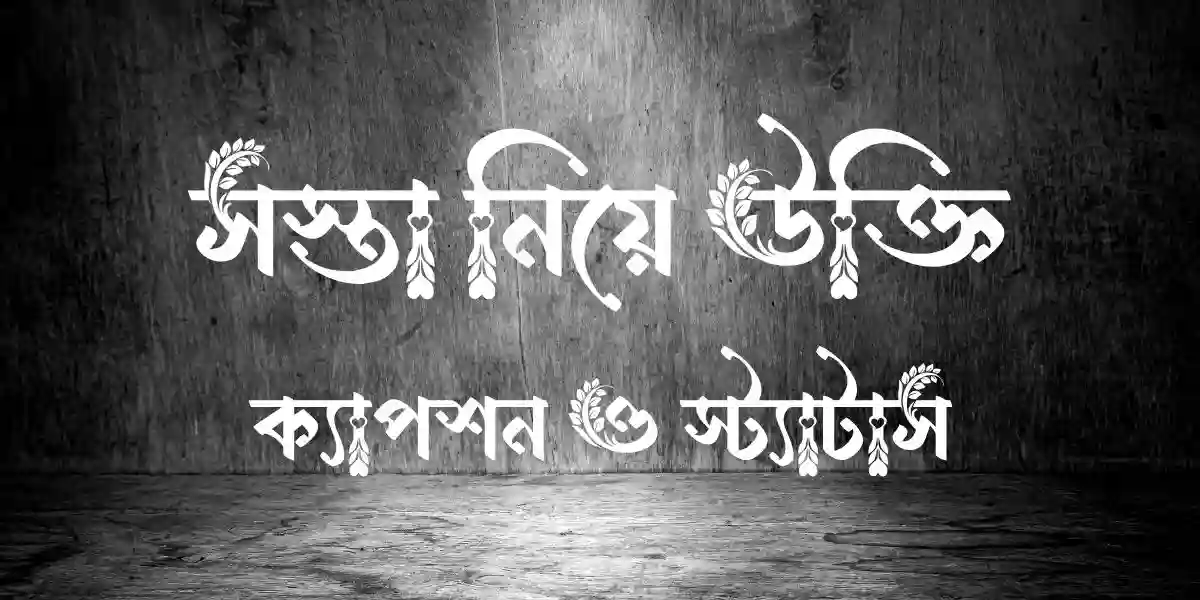 সস্তা নিয়ে উক্তি, ক্যাপশন ও স্ট্যাটাস